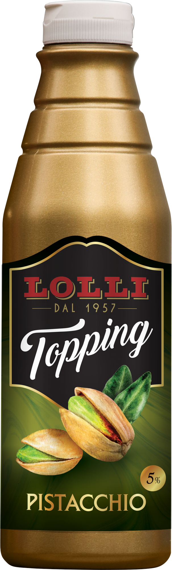 Pistachio-flavored topping